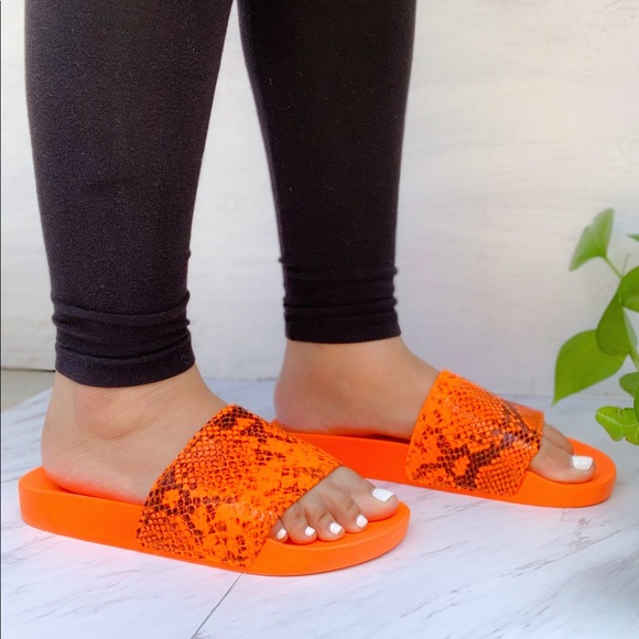 Orange Snake Sandal Pool Slide - Picture 3 of 7